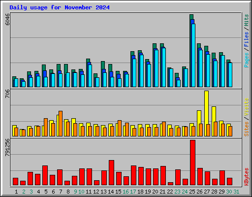 Daily usage for November 2024