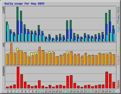 Daily usage for May 2025