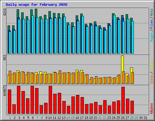 Daily usage for February 2026