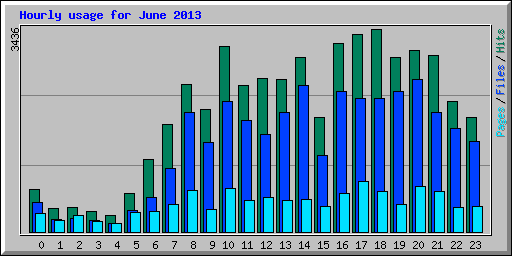 Hourly usage for June 2013