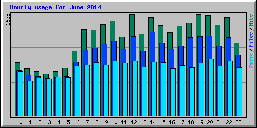 Hourly usage for June 2014