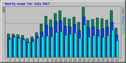 Hourly usage for July 2017