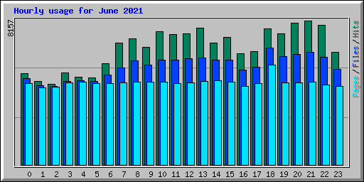 Hourly usage for June 2021