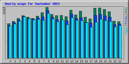 Hourly usage for September 2023