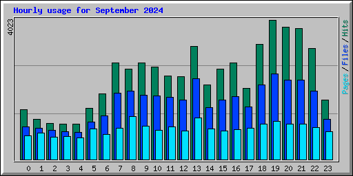 Hourly usage for September 2024