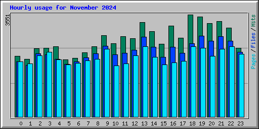Hourly usage for November 2024