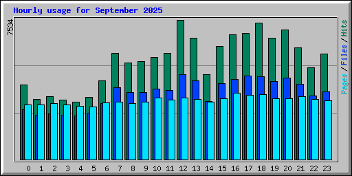 Hourly usage for September 2025