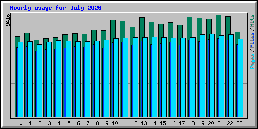 Hourly usage for July 2026